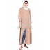 Front open abaya- Peach Front open abaya- Peach